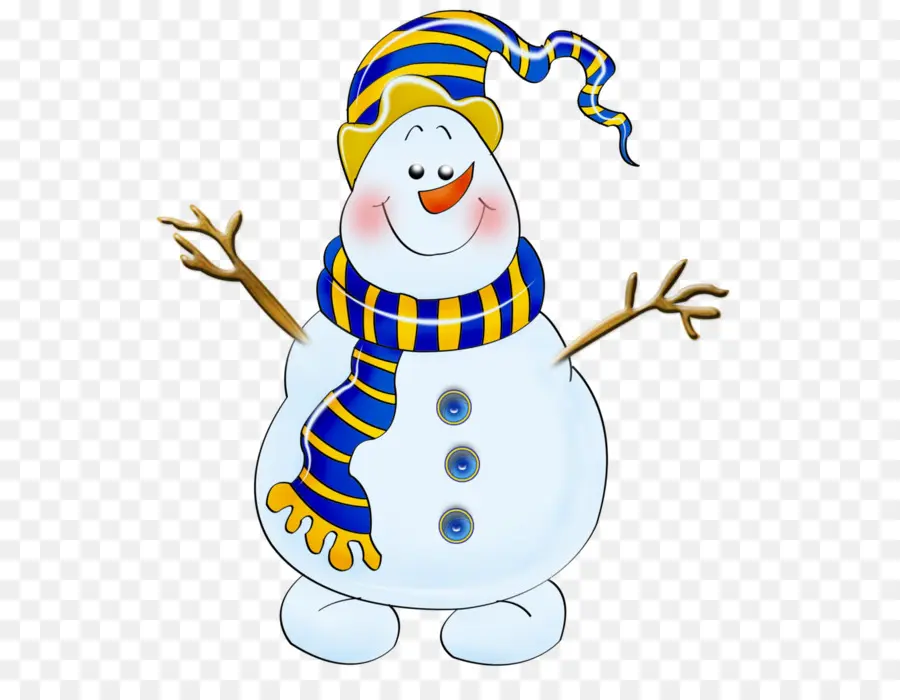 Boneco De Neve，Chapéu Azul PNG