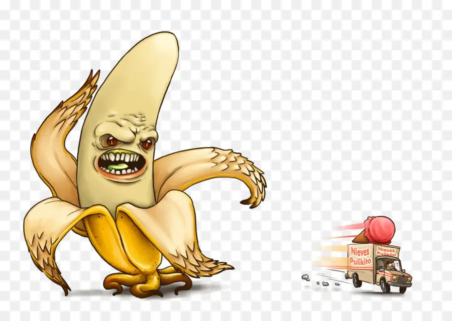 Monstro Banana，Fruta PNG