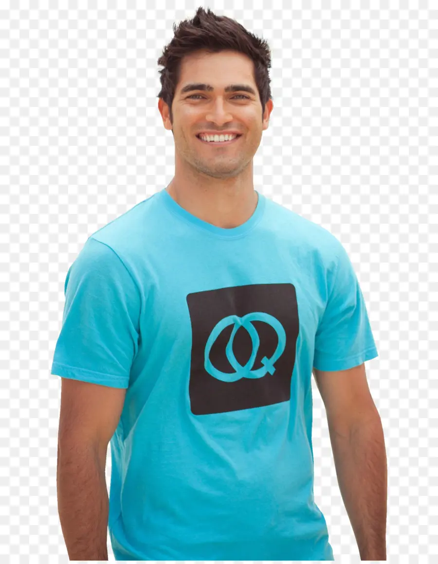 Homem De Camisa Azul，Sorrindo PNG