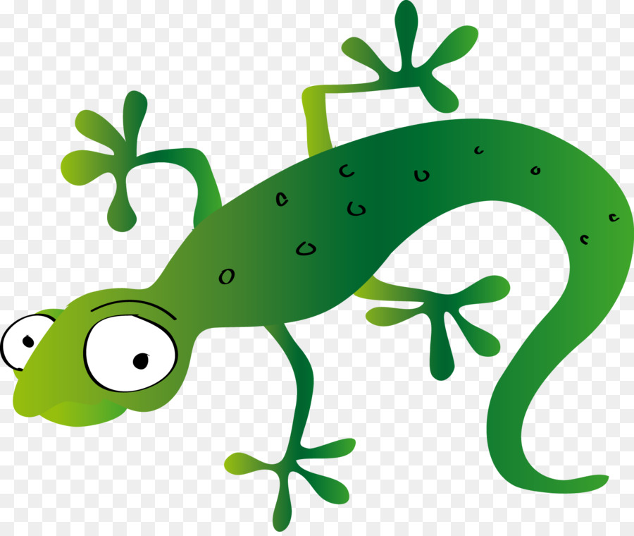 Lagarto Verde，Desenho Animado PNG