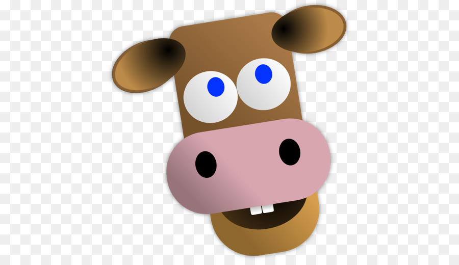 Cara De Vaca De Desenho Animado，Animal PNG