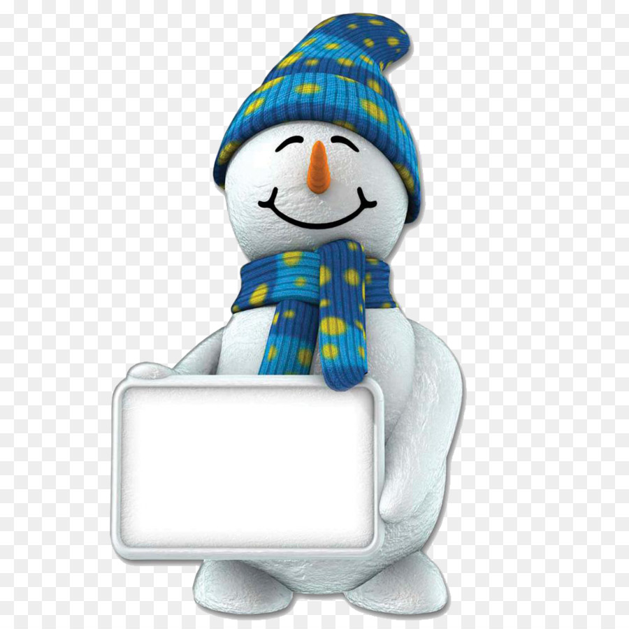 Boneco De Neve Com Placa，Inverno PNG