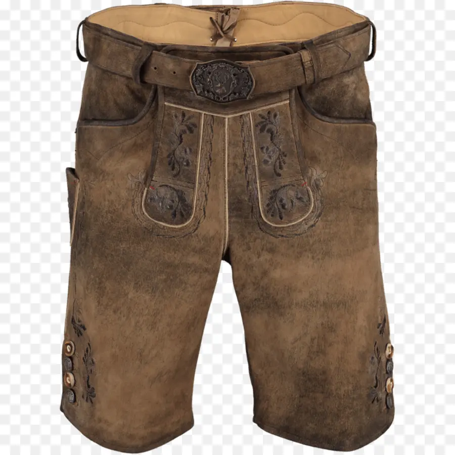 Shorts De Couro，Calça PNG