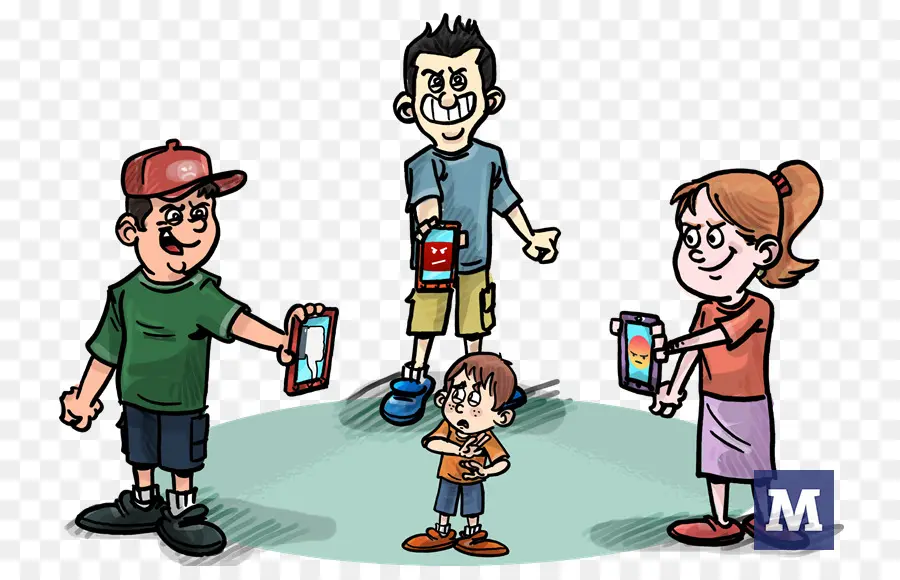 Família Com Smartphones，Tecnologia PNG