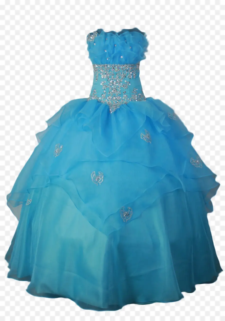 Vestido Azul，Vestido De Baile PNG