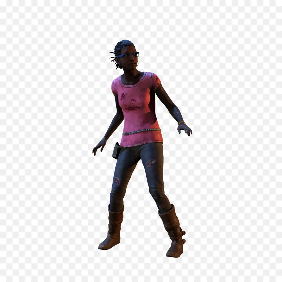 Personagem Feminina De Camisa Rosa，De Pé PNG