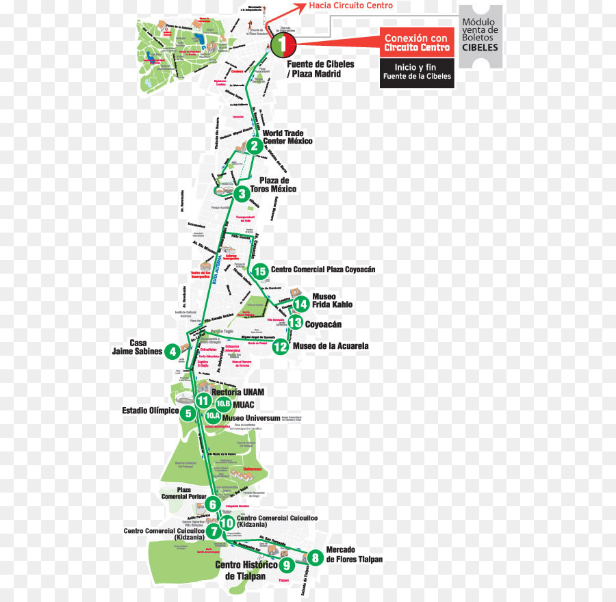 Kidzania Cuicuilco，Mapa PNG