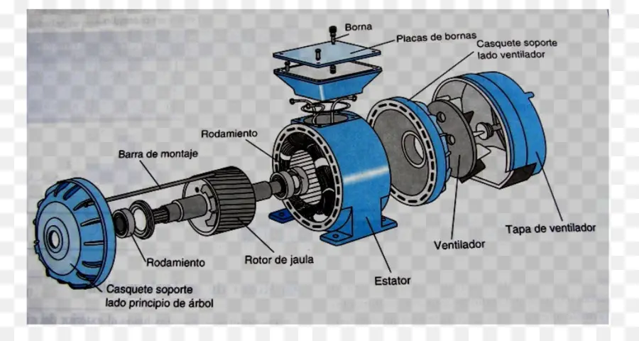 Diagrama De Motor Elétrico，Rotor PNG