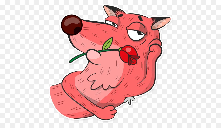 Raposa De Desenho Animado，Rosa PNG