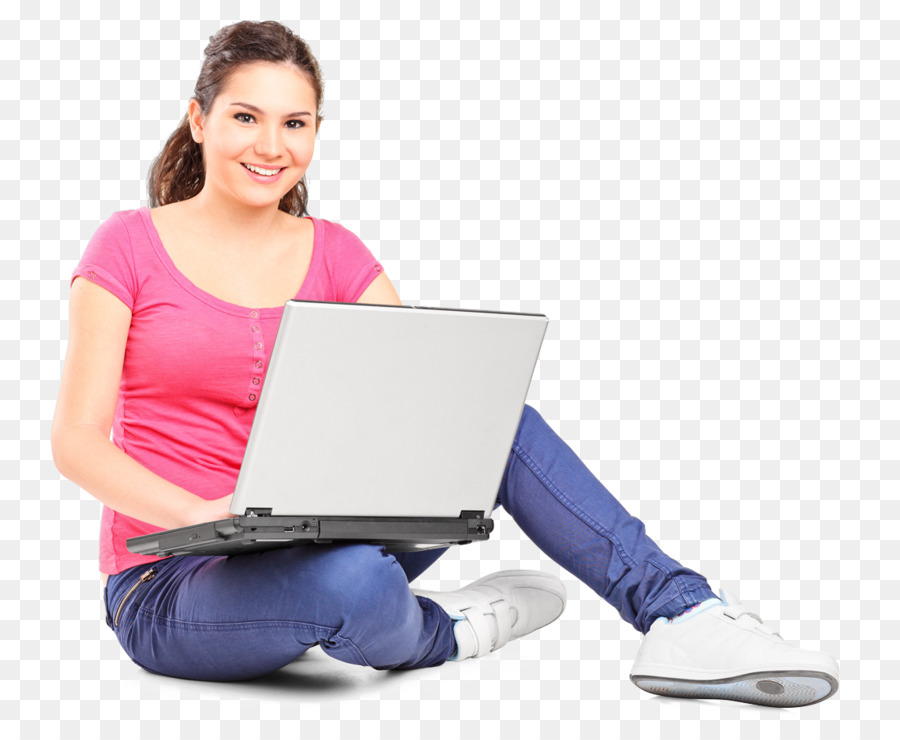 Mulher Com Laptop，Computador Portátil PNG