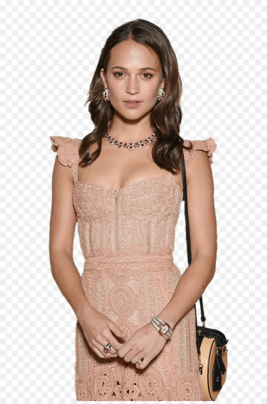 Mulher Com Vestido Elegante，Moda PNG