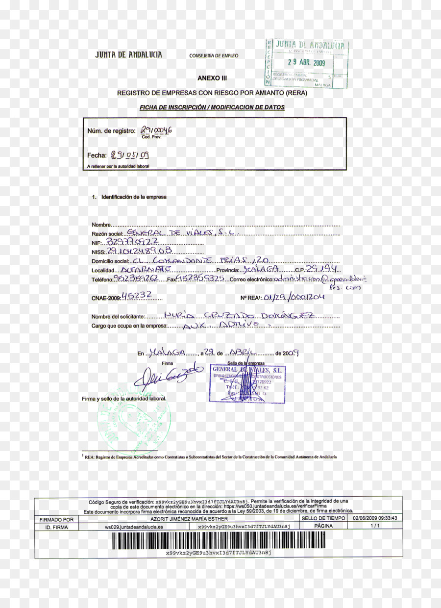 Geral De Viales Sl，Documento PNG