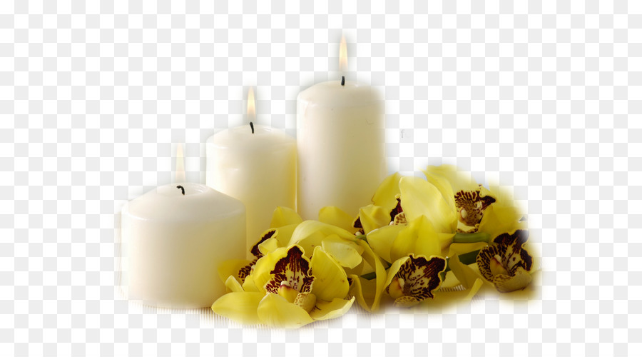 Velas E Flores，Velas Brancas PNG