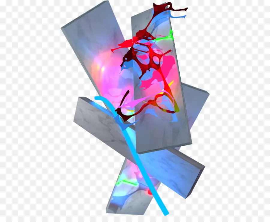 Escultura Abstrata，Colorido PNG