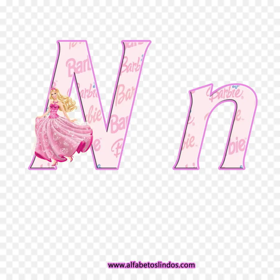 Letra N，Barbie PNG