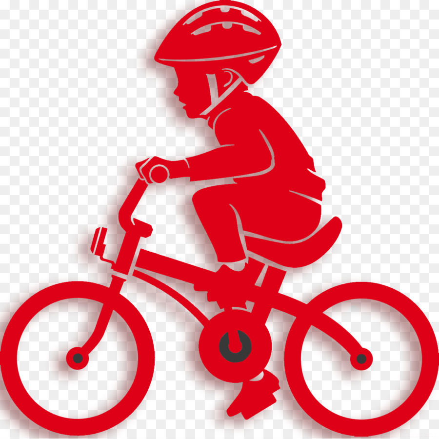 Criança Na Bicicleta，Vermelho PNG