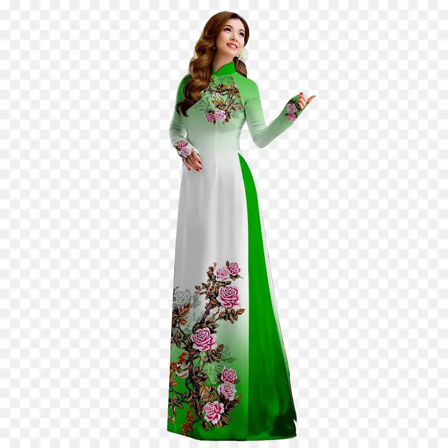 Ao Dai，Azul PNG