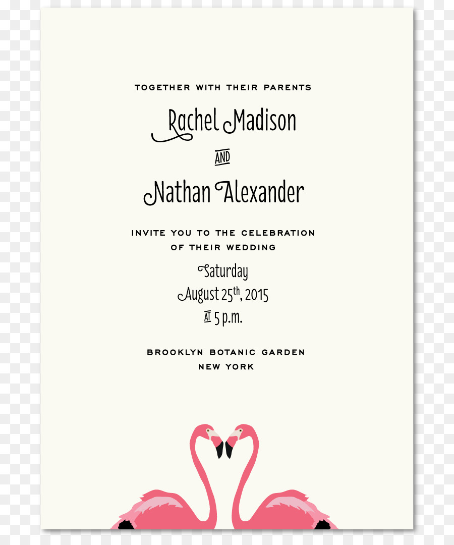 Convite De Casamento，Flamingos PNG