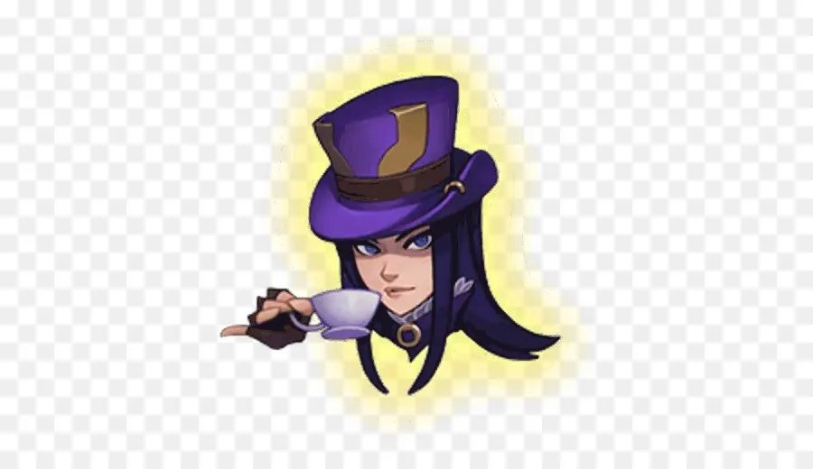 Personagem De Chapéu Roxo，Chá PNG