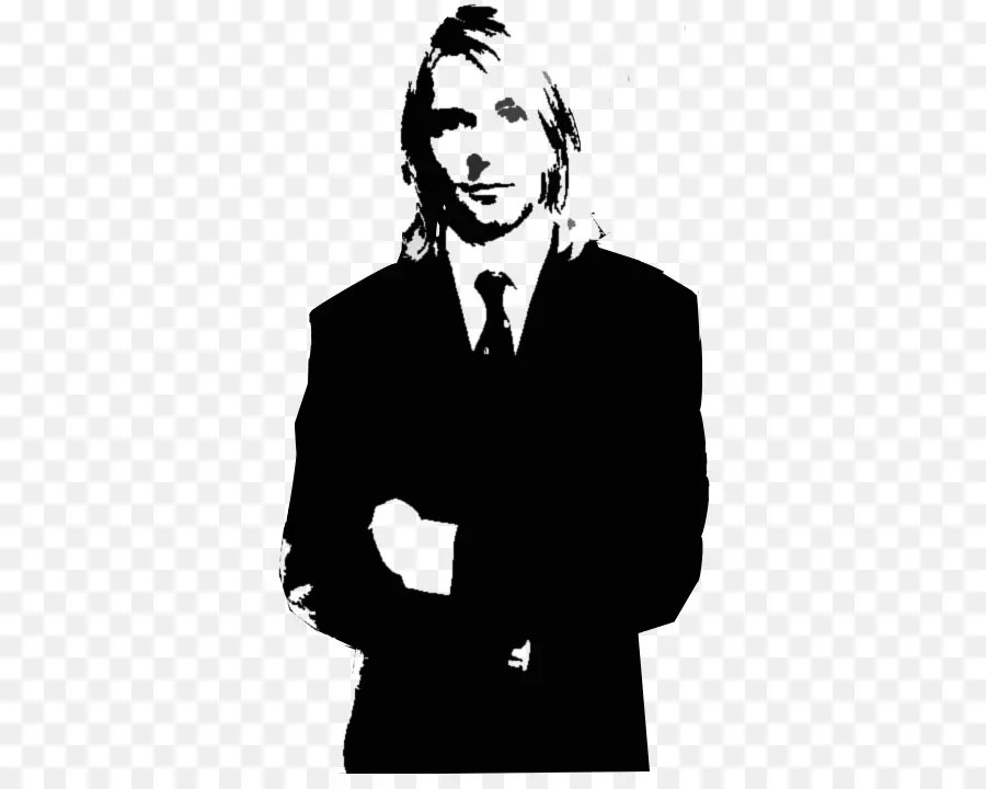 Kurt Cobain，Preto E Branco PNG