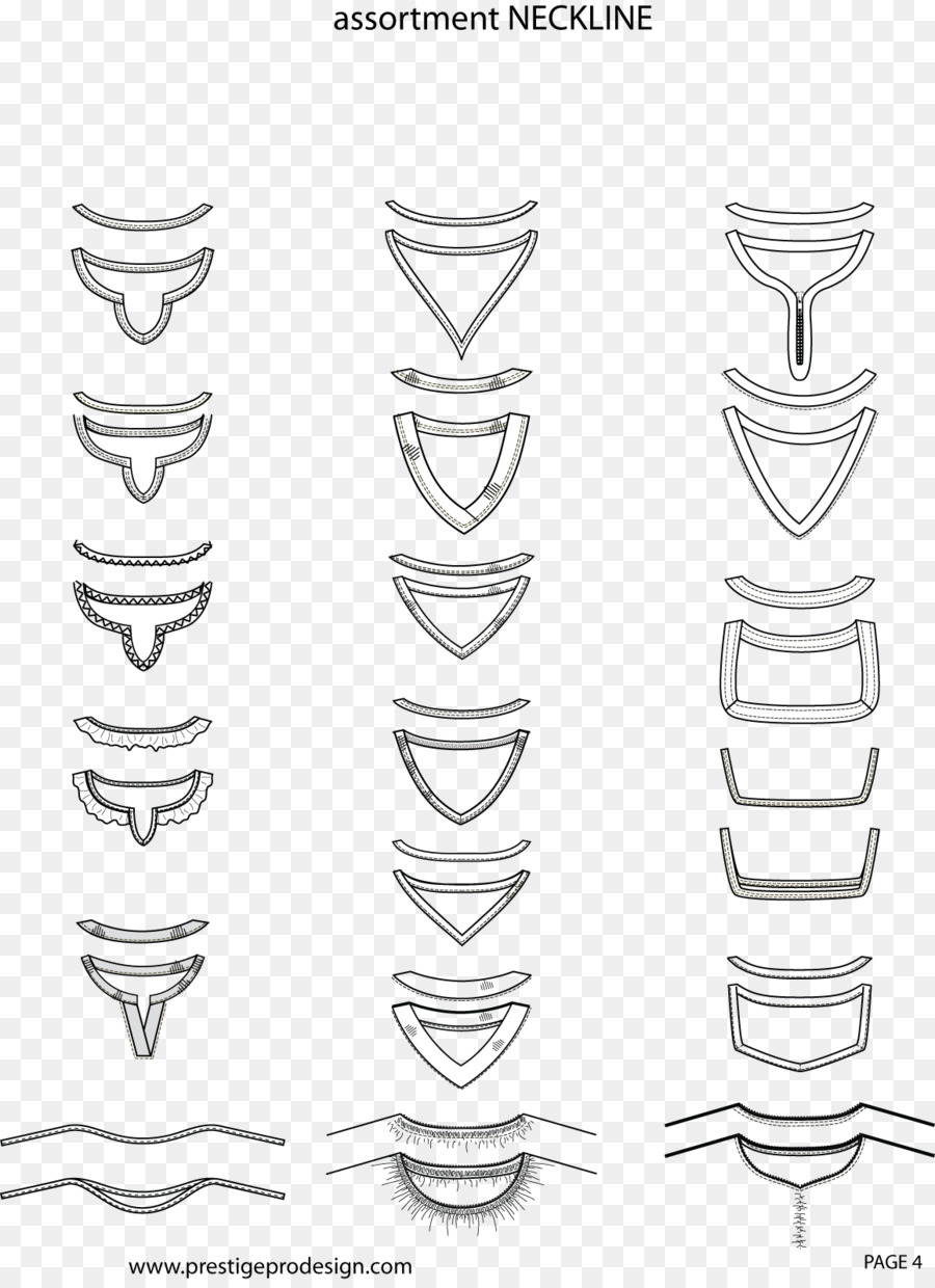 Desenhos De Decote，Roupas PNG