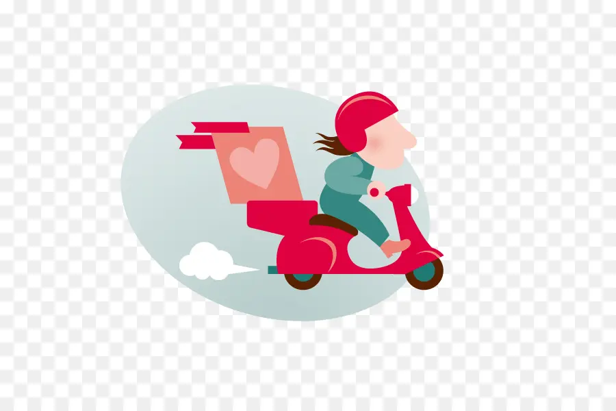 Scooter De Entrega，Vermelho PNG