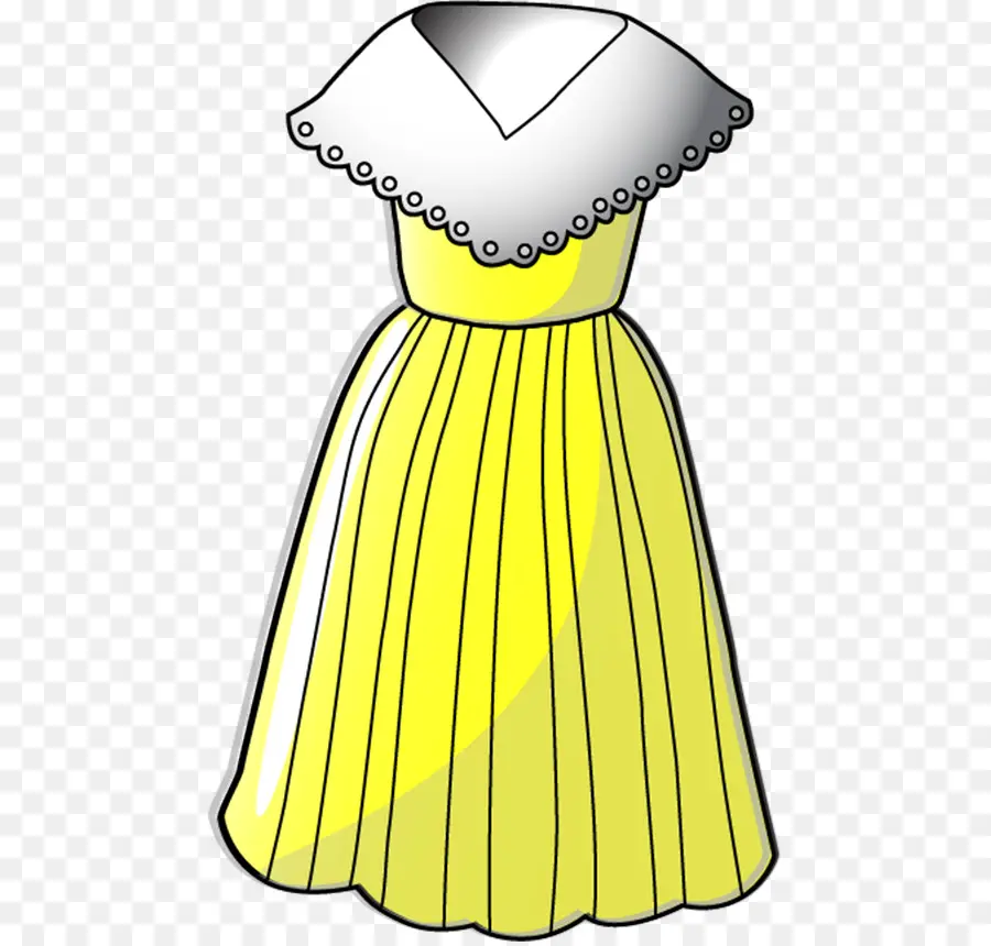 Vestido Amarelo，Moda PNG