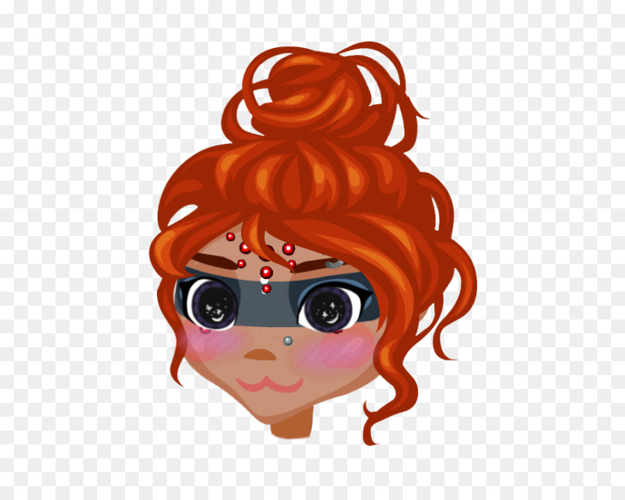 Garota Ruiva，Face PNG