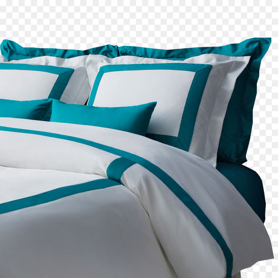 Roupa De Cama Azul E Branca，Cama PNG