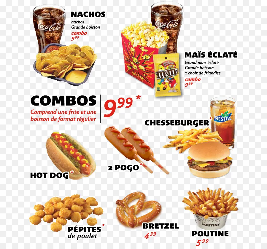 Cardápio De Fast Food，Comida PNG