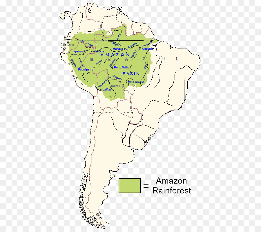 Mapa Da Floresta Amazônica，Ámérica Do Sul PNG