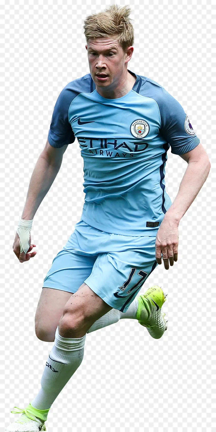 Jogador De Futebol Em Camisa Azul，Cidade De Manchester PNG