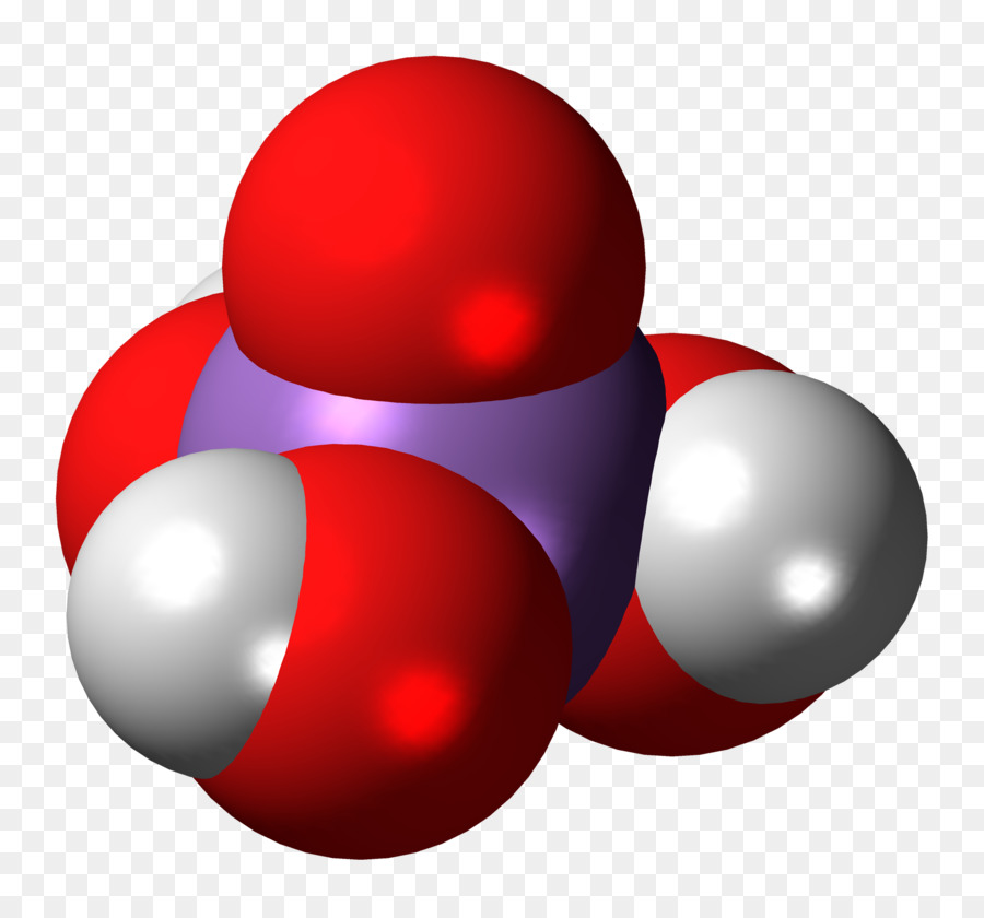 Spacefilling Modelo，Arsénio ácido PNG