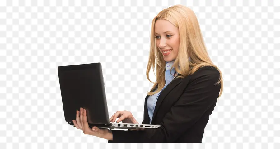 Mulher No Computador，Escritório PNG