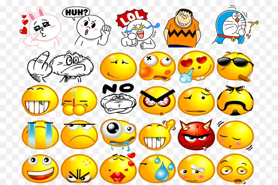 Emojis，Rostos PNG