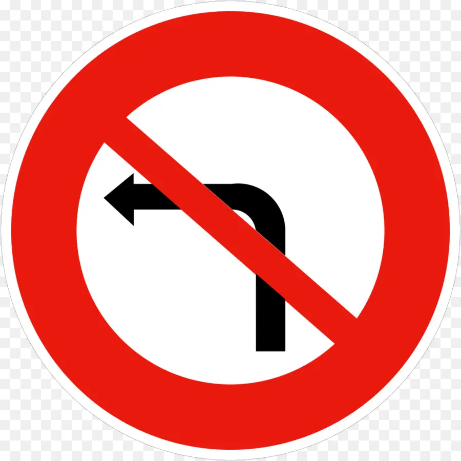 Sinal De Proibição A Volta Para A Direita Ou Para A Esquerda Na França，Sinal De Estrada De Prescrição Em França PNG