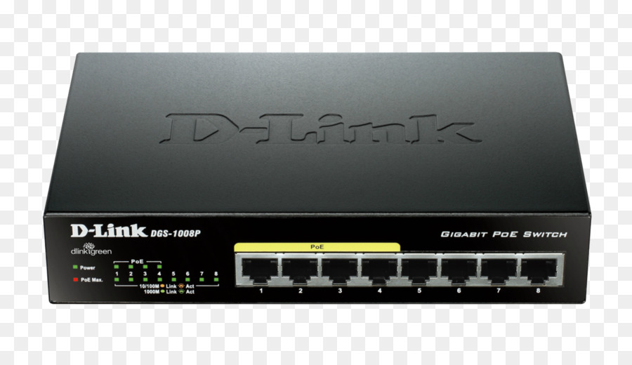 Switch De Rede，Dlink Dgs 1008p PNG