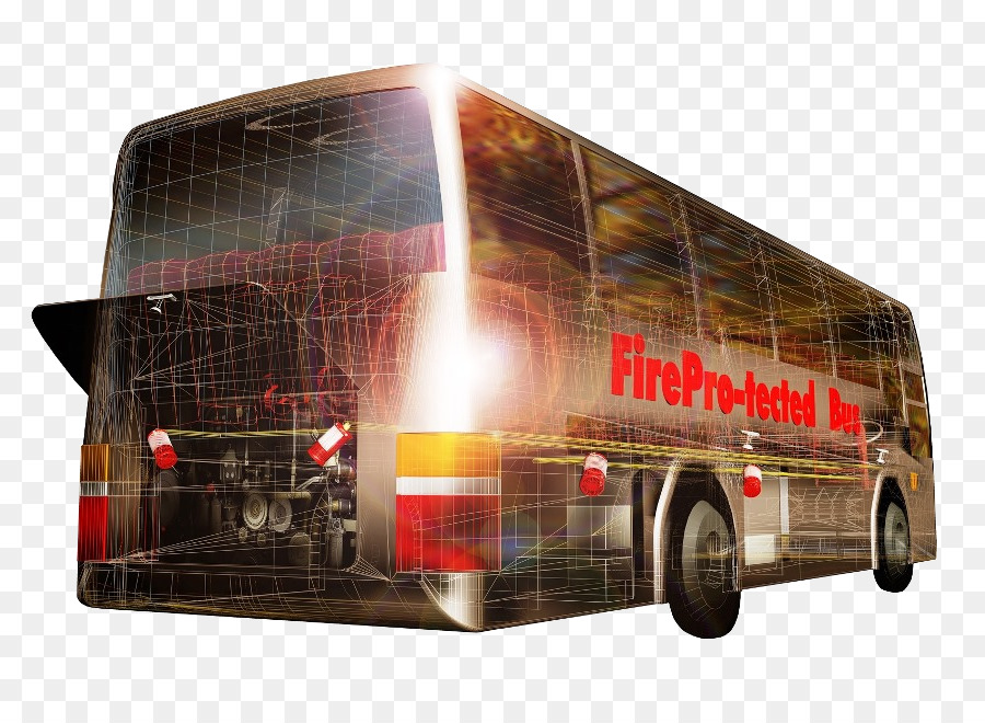ônibus，Veículo Sistema De Supressão De Incêndio PNG