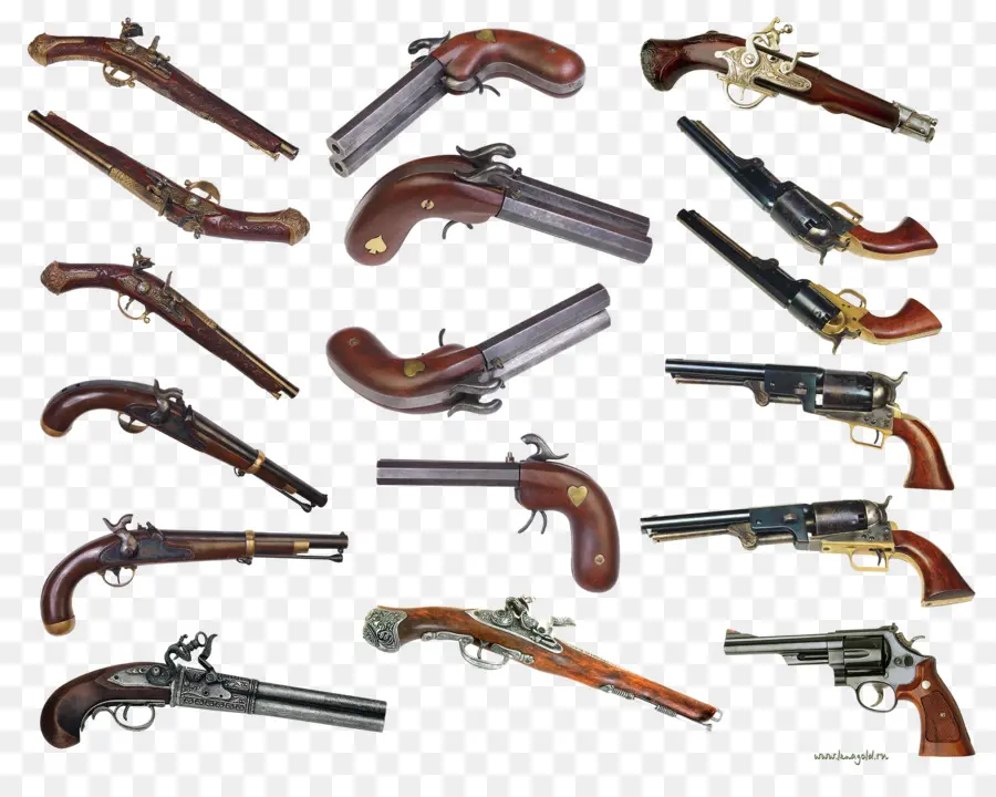 Armas Antigas，Pistolas PNG