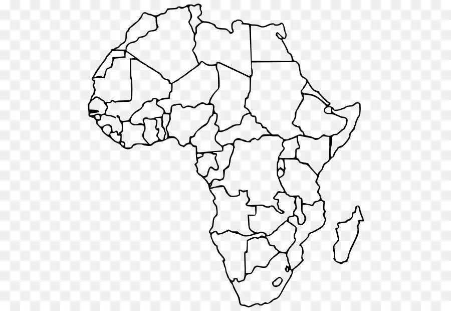 Mapa Em Branco，áfrica PNG
