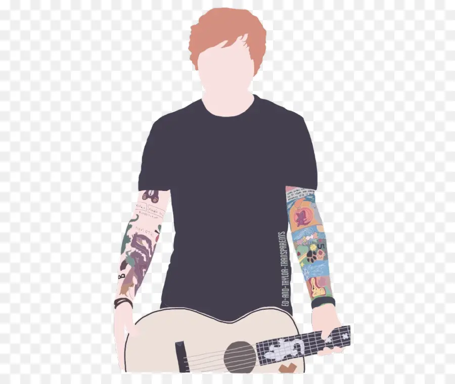 Pessoa Tatuada，Guitarra PNG