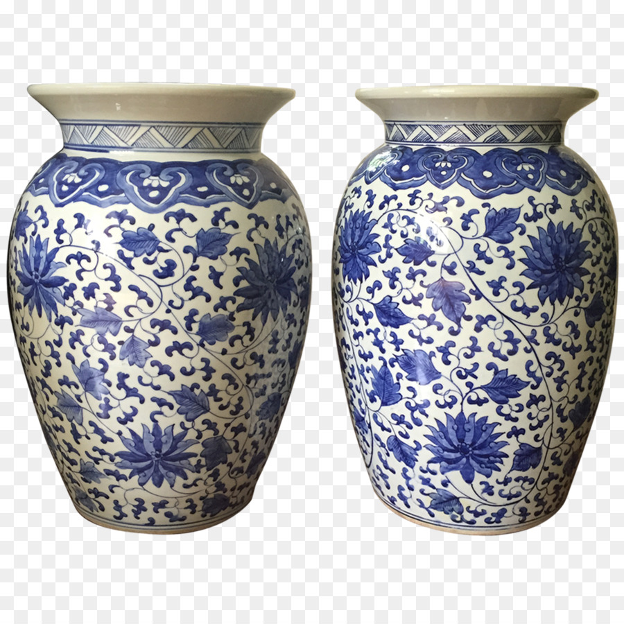 Vasos Azuis，Cerâmica PNG