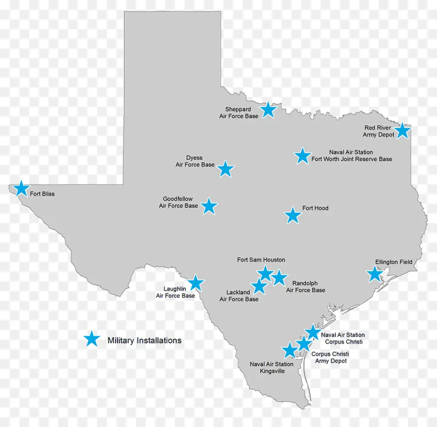 Mapa Militar Do Texas，Instalações PNG