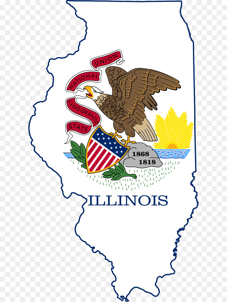 Illinois，Bandeira E Selo De Illinois PNG