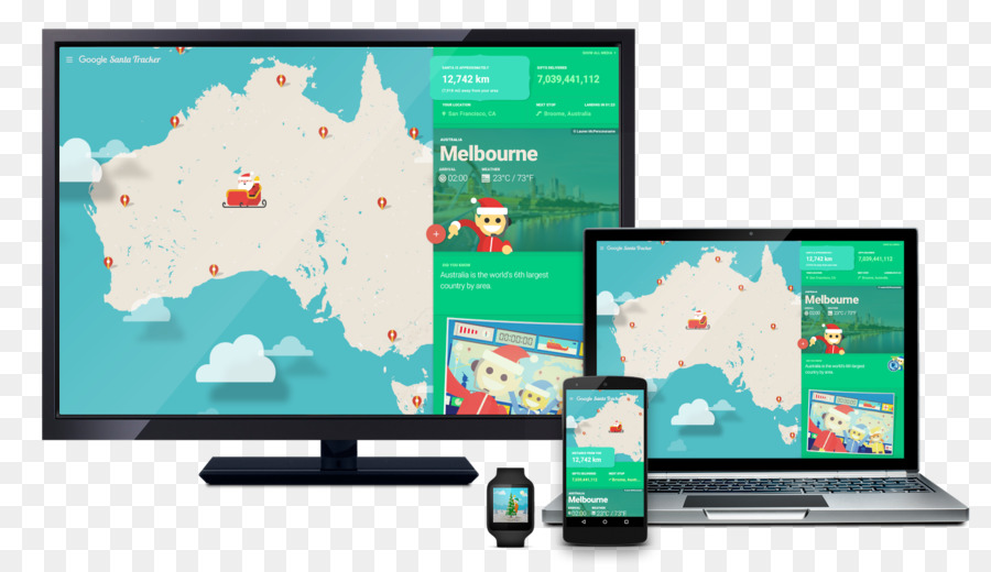 O Google Santa Tracker，O Google PNG