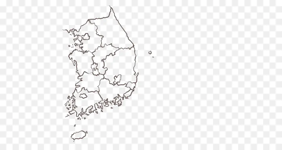 Esboço Do Mapa Da Coreia Do Sul，País PNG