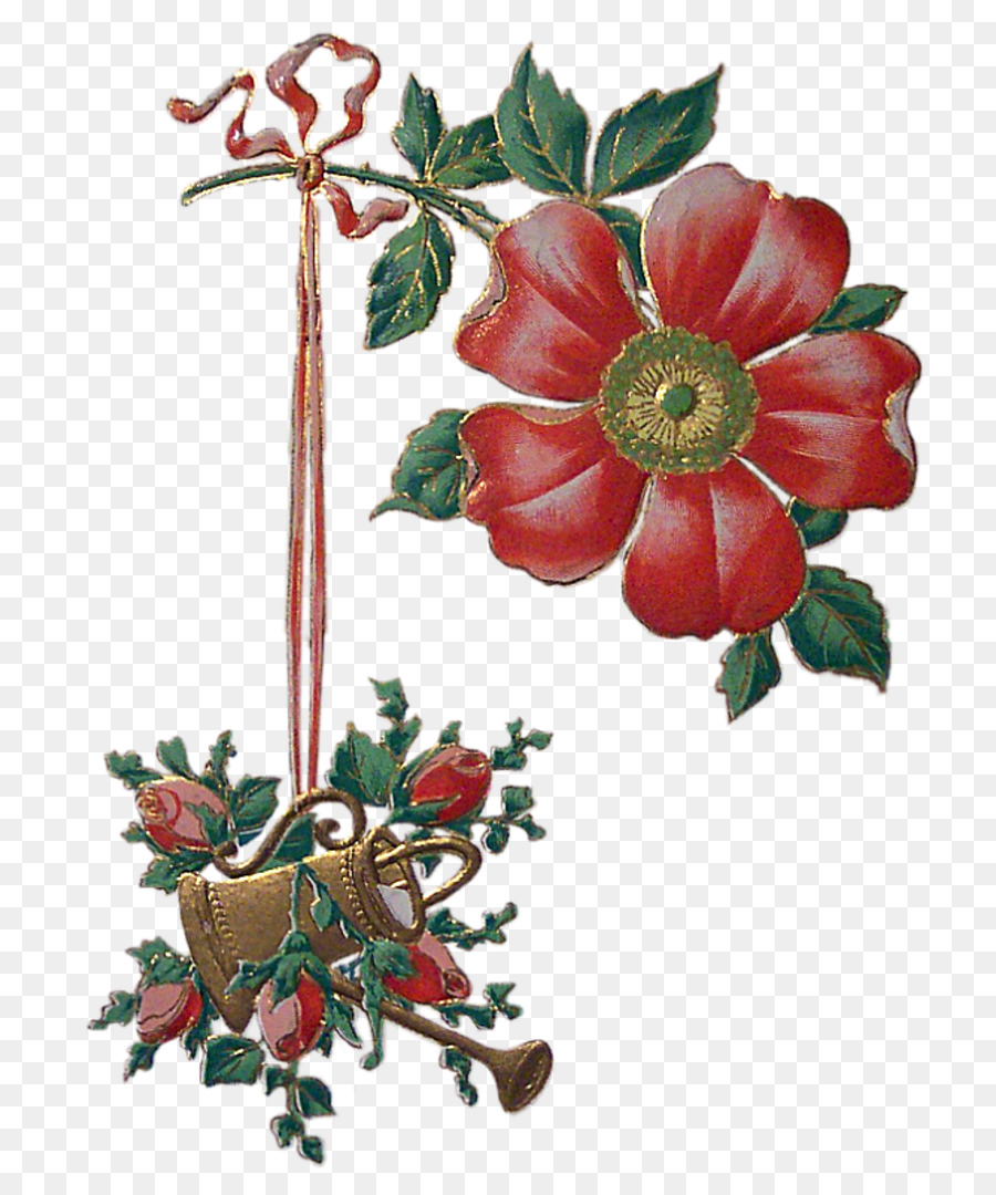 Enfeite De Natal，Design Floral PNG
