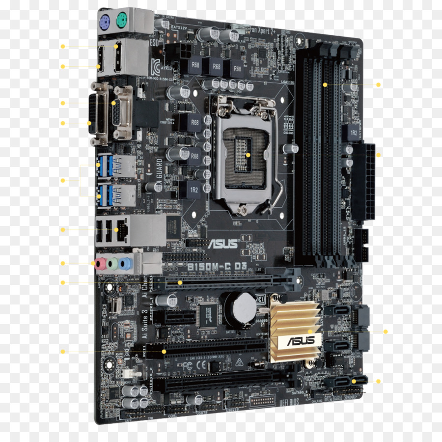 Lga 1151，Asus B150mc Intel B150 Lga1151 Micro Atx Hardwareelectronic PNG