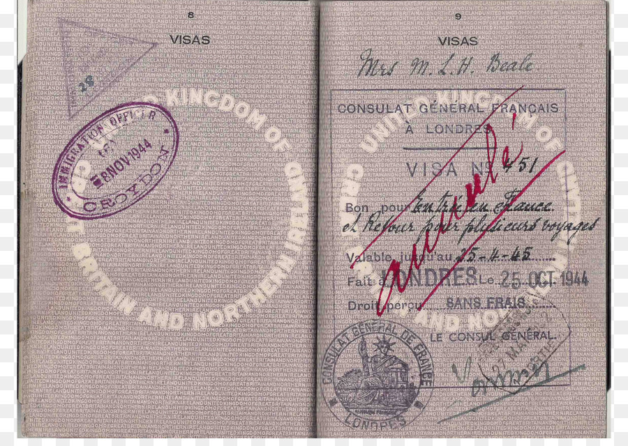 Selos De Visto，Passaporte PNG