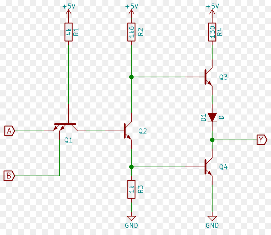 Diagrama De Circuito，Transistores PNG